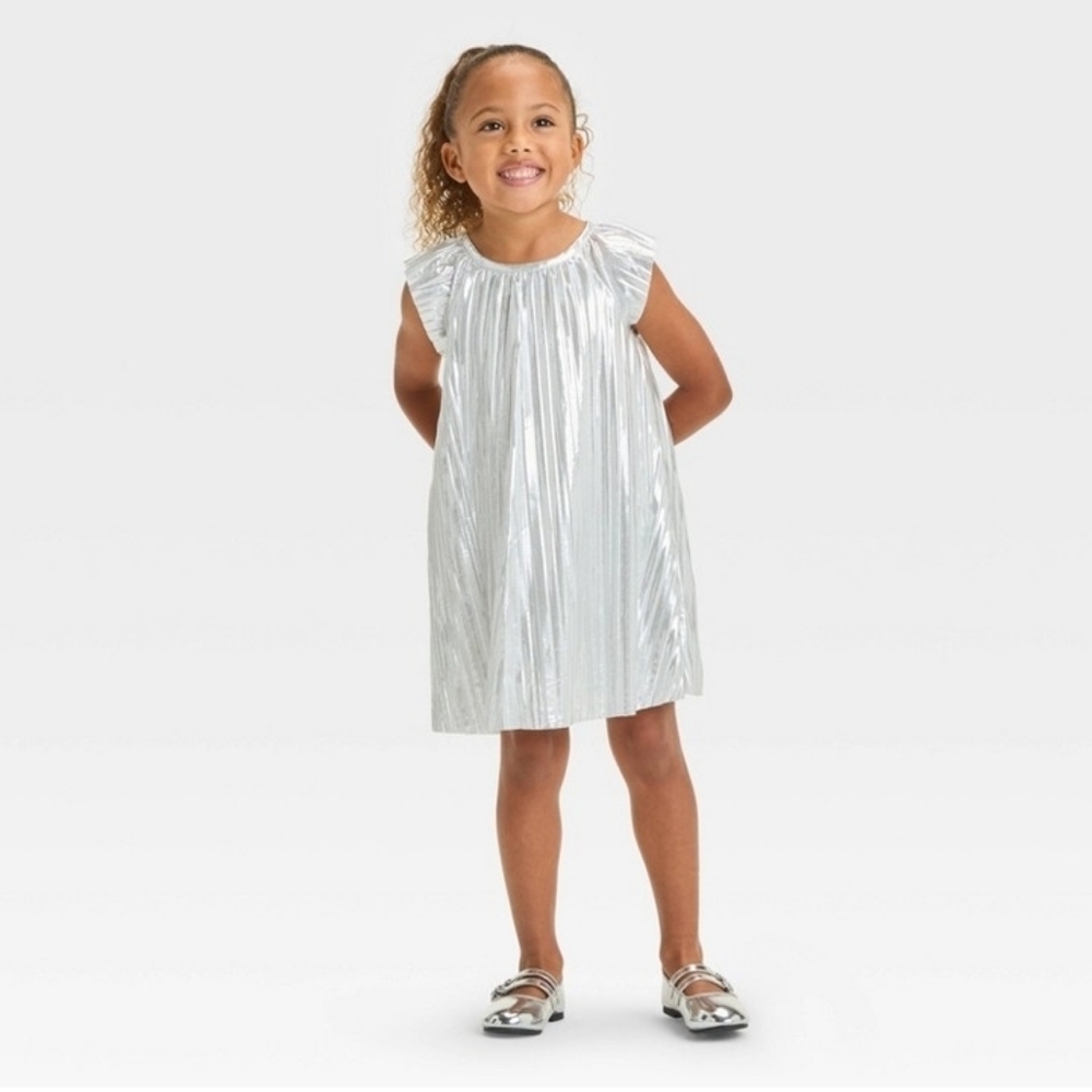 Oshkosh B'gosh Toddler Girls Slimmer Dress Silver - Picture 3 of 5
